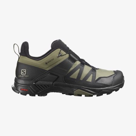 Salomon X ULTRA 4 GORE-TEX Mens Hiking Shoes Black/Olive | Salomon South Africa